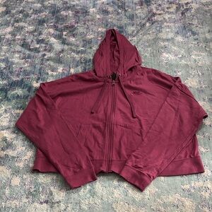 Nike Maroon Zip-Up Hoodie